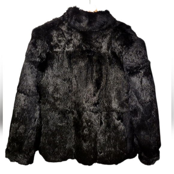 Vintage Black Rabbit Fur Coat |Real Fur| Plush Soft| XL| France Fur| - Picture 3 of 10